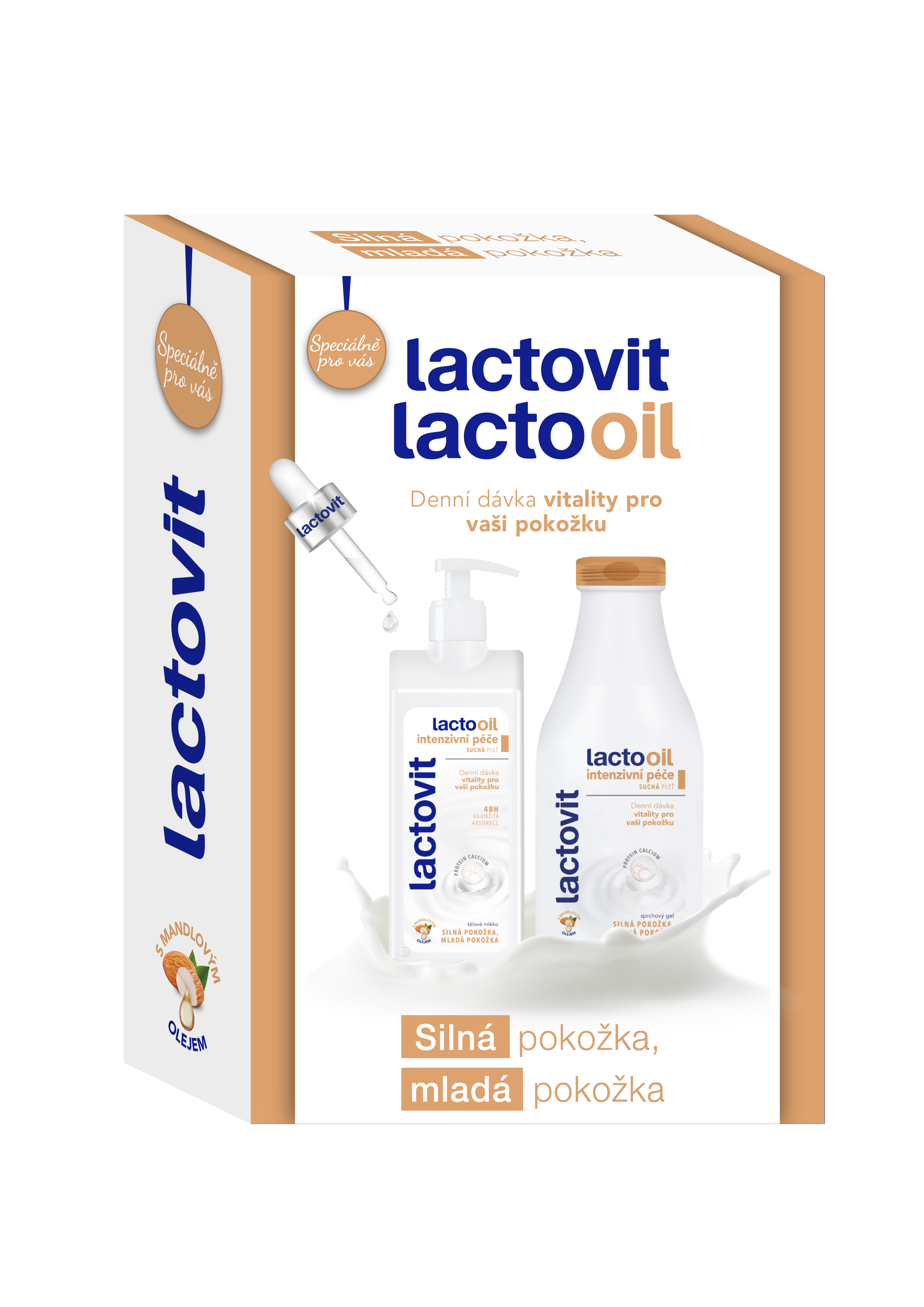 LACTOVIT balíček Lactooil Tělové mléko 400ml + Sprchový gel 500ml
