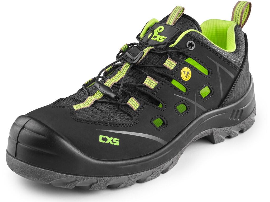 Obuv sandál CXS Universe Solar S1P ESD, černo-zelená, vel. 39