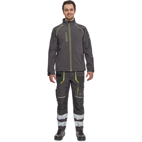 SHELDON softshell bunda antrac/žlutá M