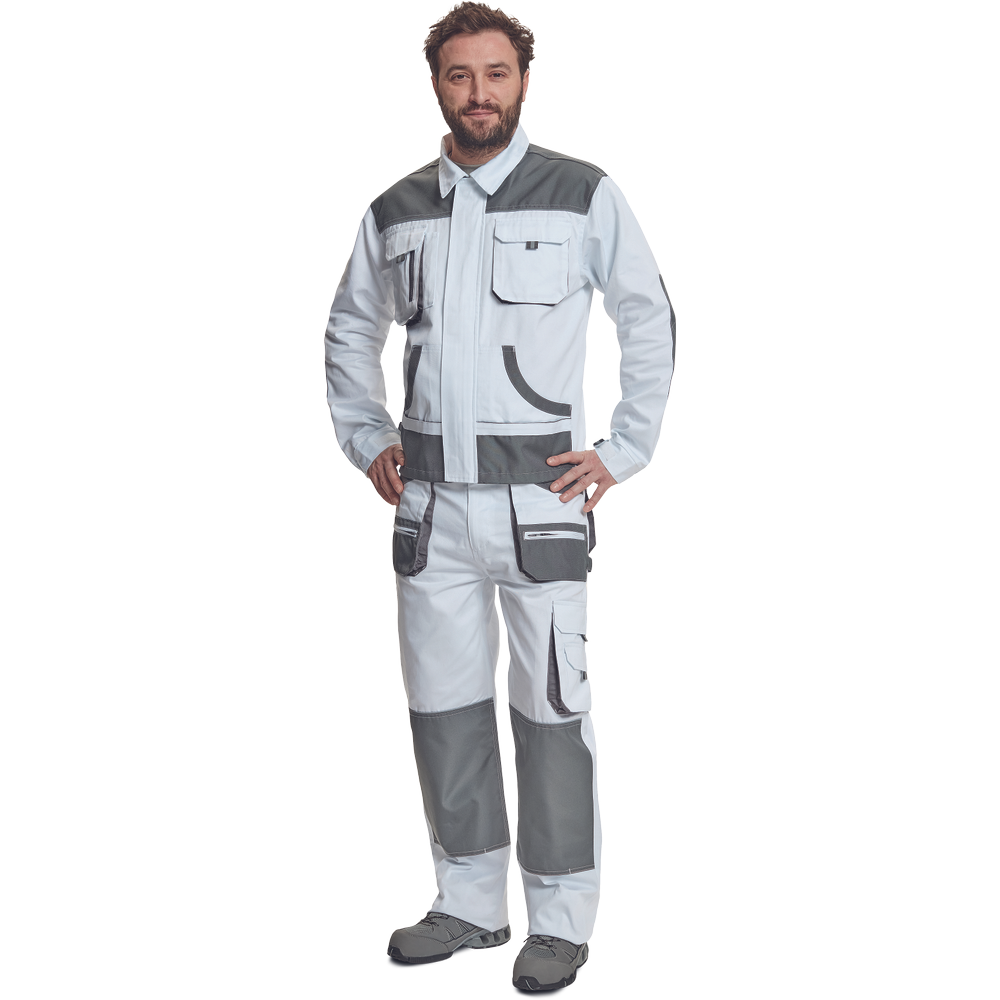FF CARL BE-01-002 bunda bílá/šedá 54