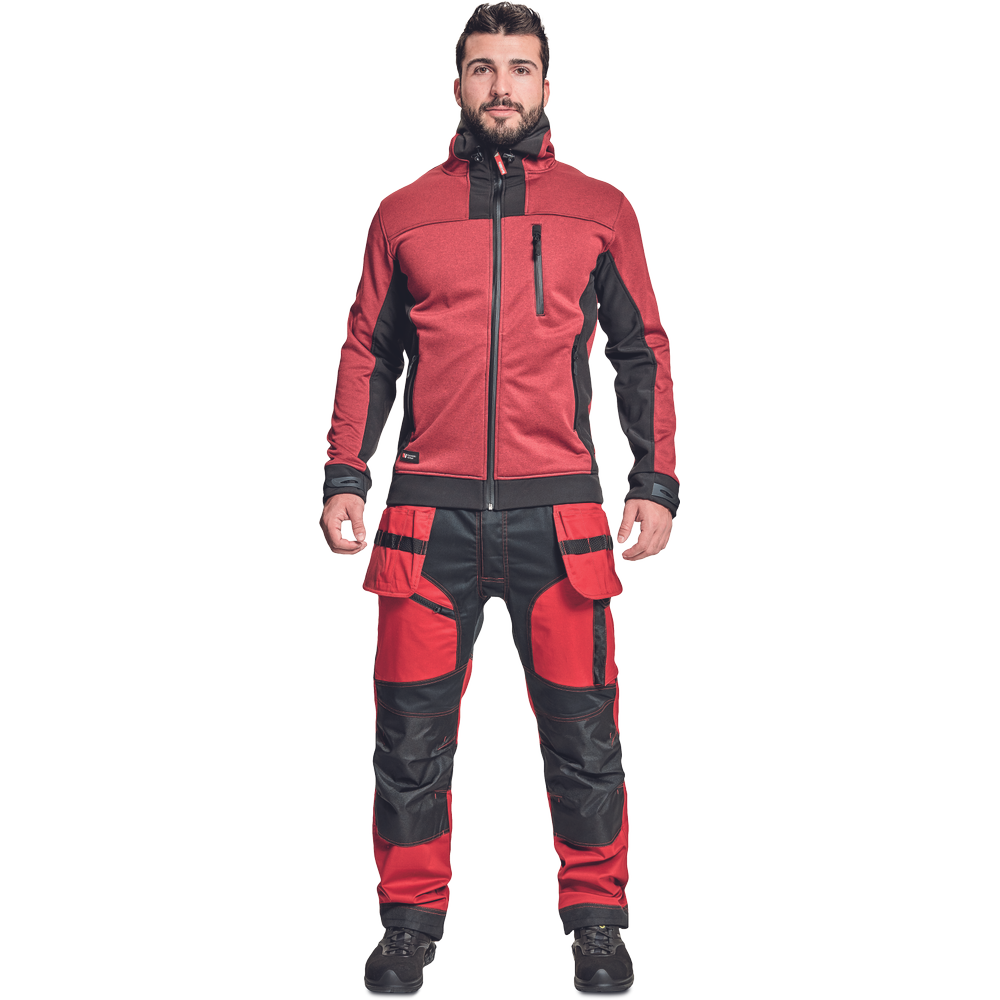 HUYER SOFTSHELL bunda červená XXL