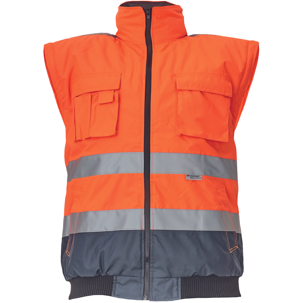 CLOVELLY pilot bunda HV oranž./navy XS