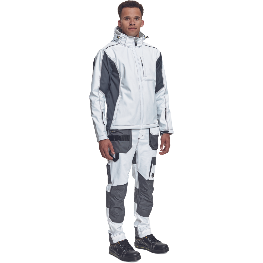 DAYBORO softshell bunda bílá 4XL