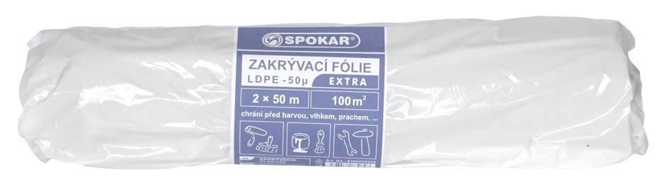Zakrývací fólie 2x50m LDPE 50my