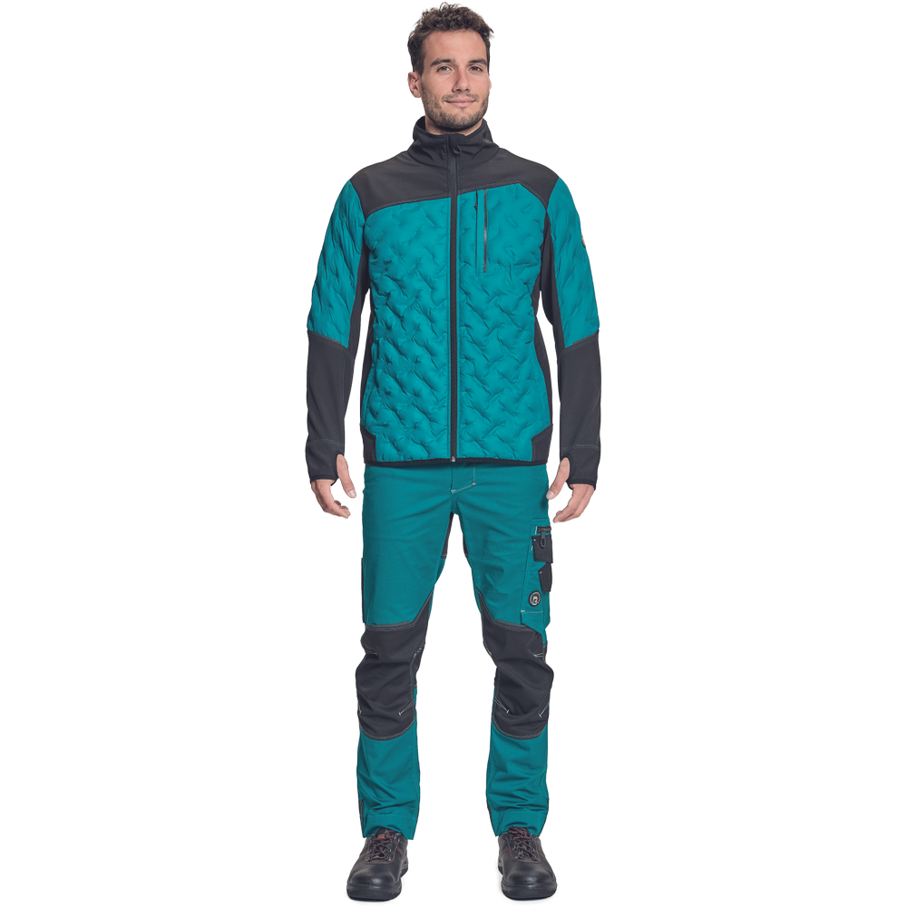 NEURUM SOFTSHELL bunda petrolejová XL
