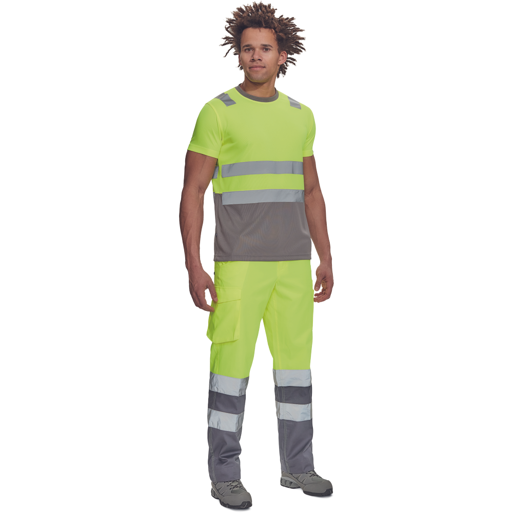 MONZON HV triko žlutá/šedá 5XL
