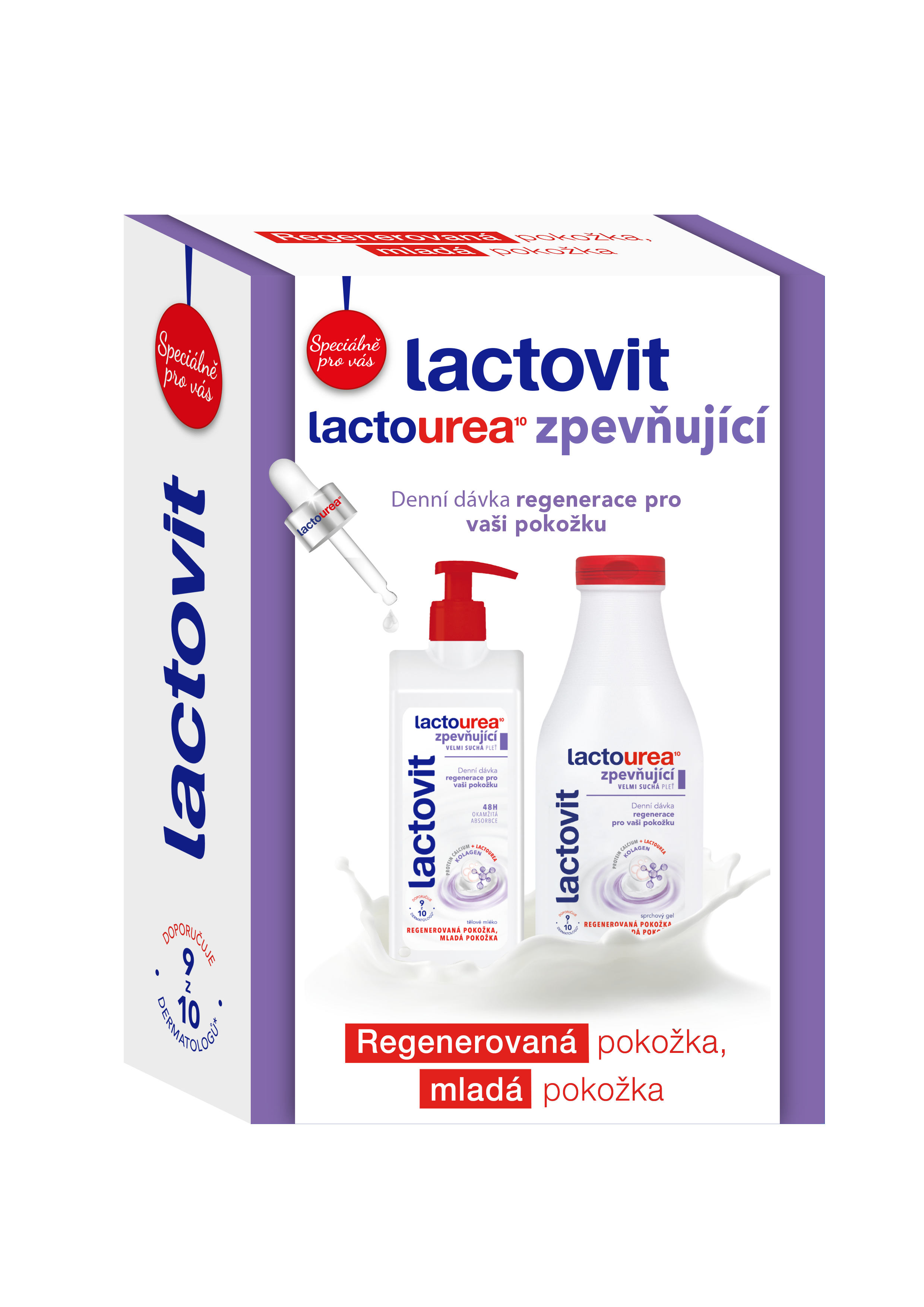 LACTOVIT balíček UREA ZPEVŇUJÍCÍ Tělové mléko 400ml+ Sprchový gel 500ml