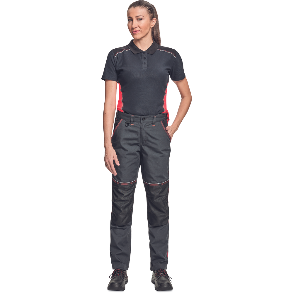KNOXFIELD LADY pólo antracit/červená M