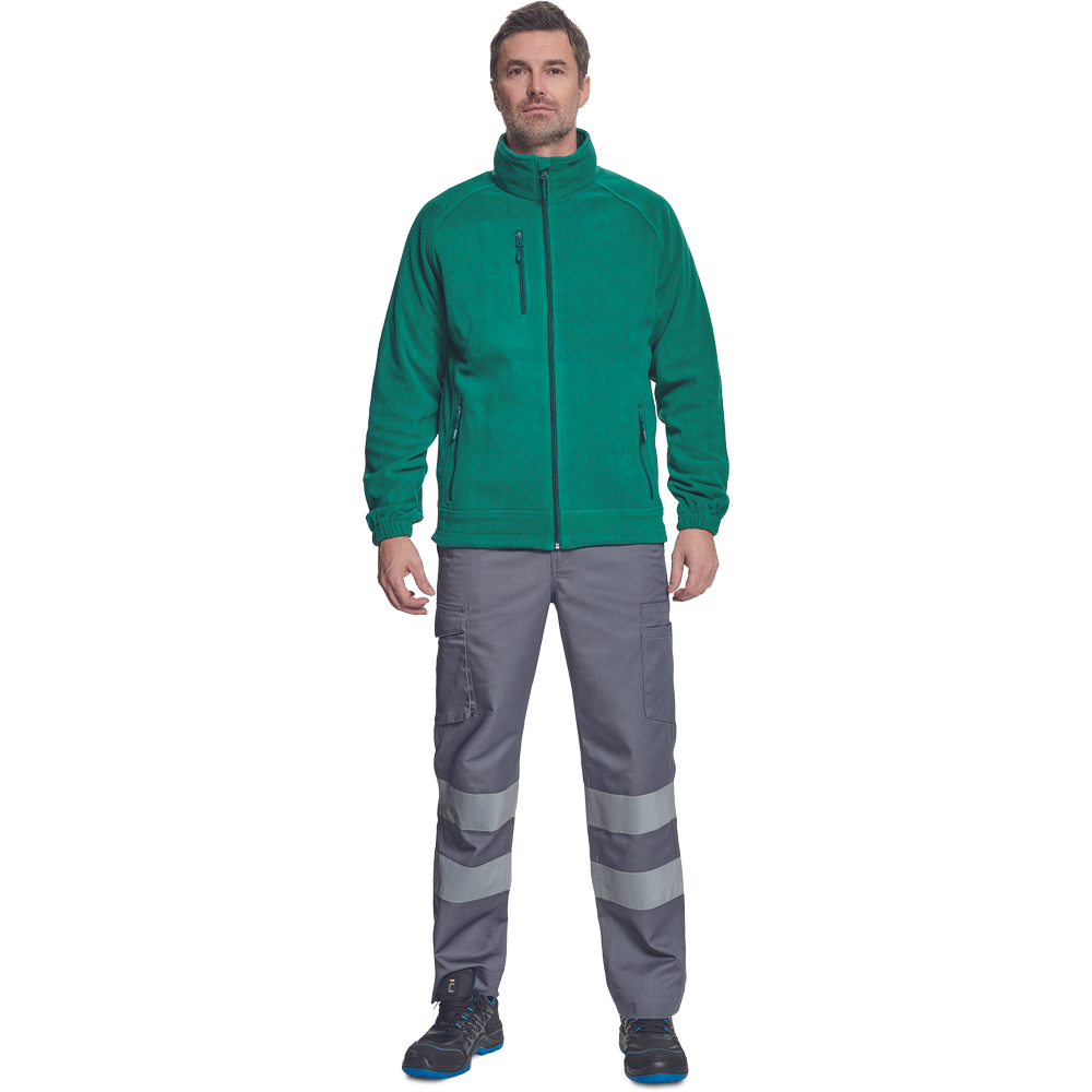 BHADRA fleece mikina tm.zelená 3XL