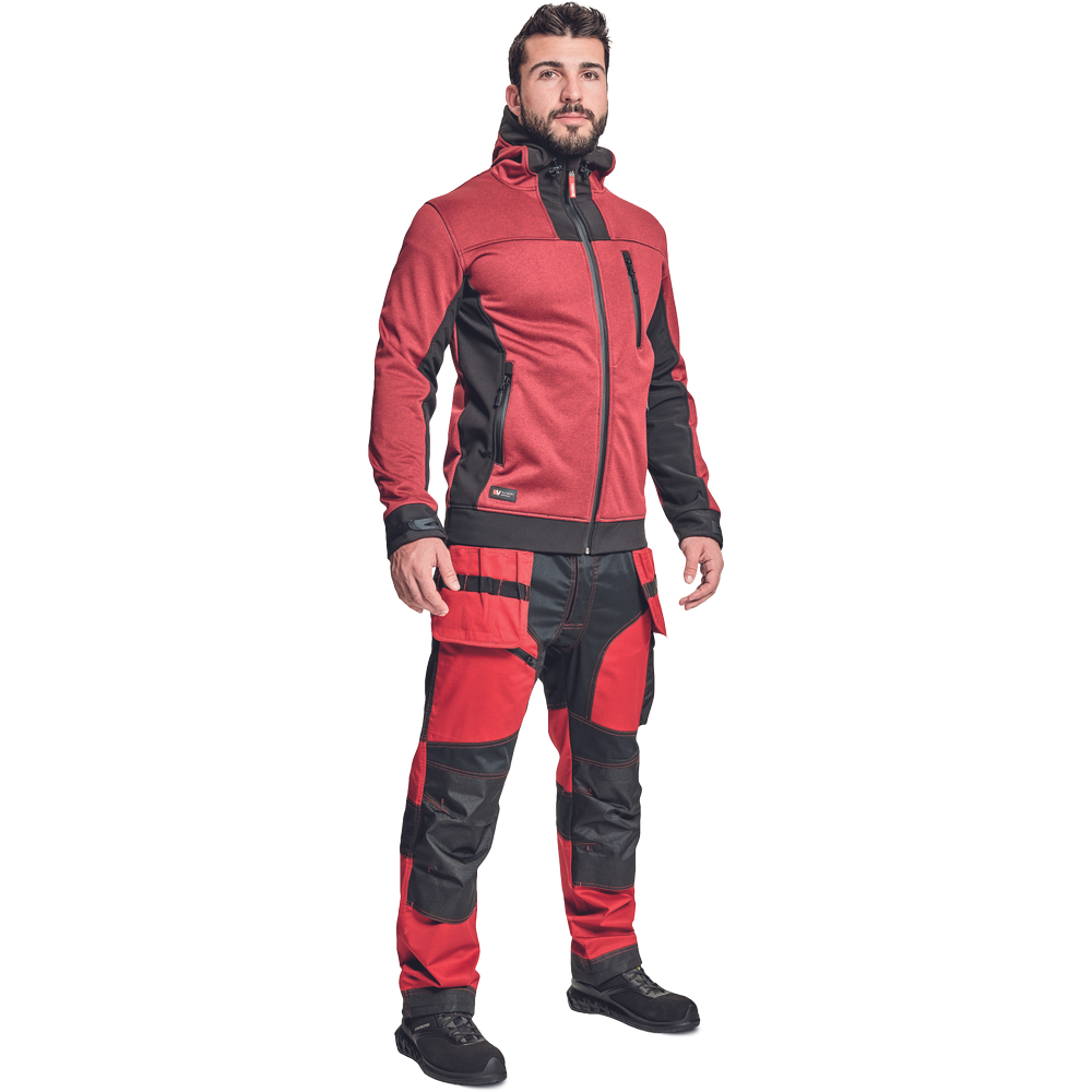 HUYER SOFTSHELL bunda červená XS