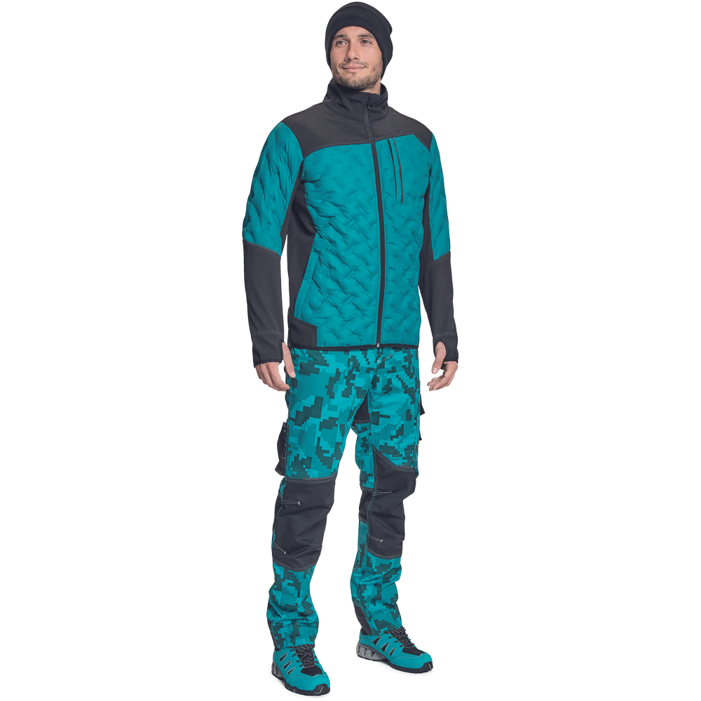 NEURUM SOFTSHELL bunda petrolejová 3XL