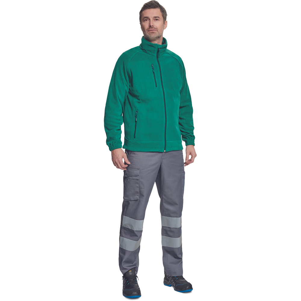 BHADRA fleece mikina tm.zelená XS