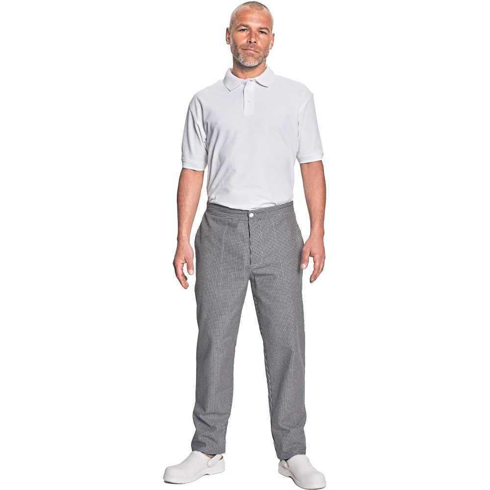 PEPITO kalhoty řeznické Velikost: 50, Barva: Bílá/černá