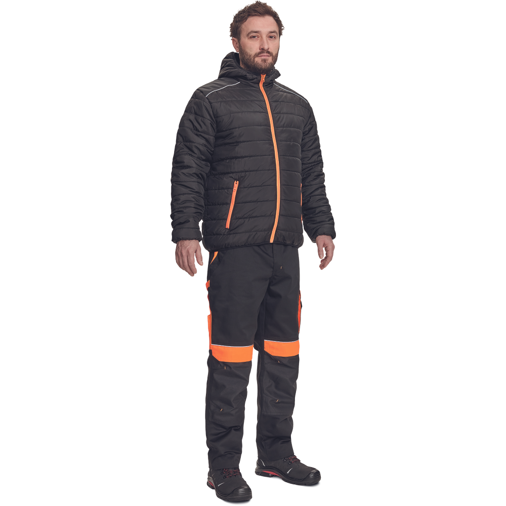 MAX VIVO LIGHT bunda černá/oranžová S