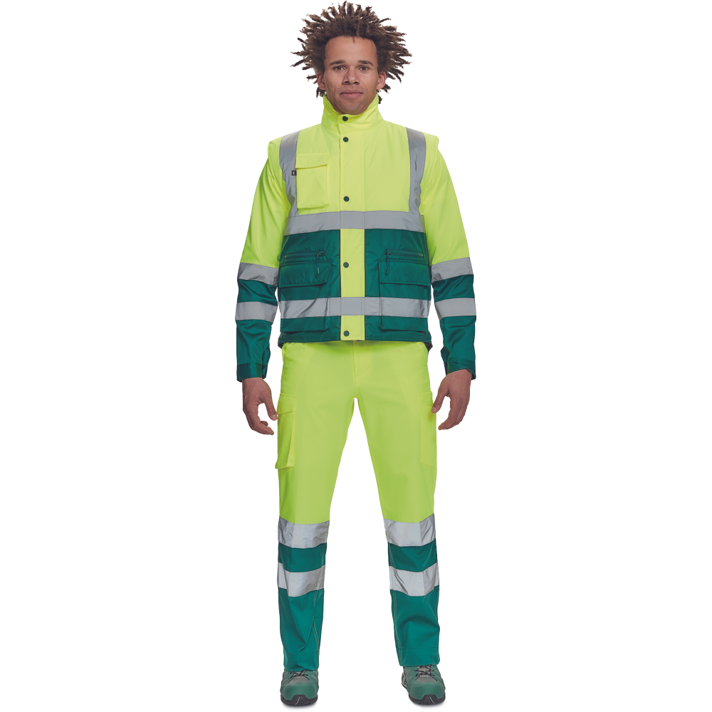 HELLIN HV vesta žlutá/zelená XL
