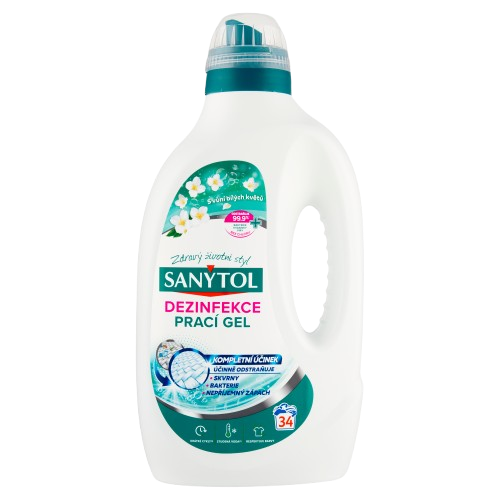 SANYTOL dezinfekční prací gel květinová svěžest 34PD=1,7l