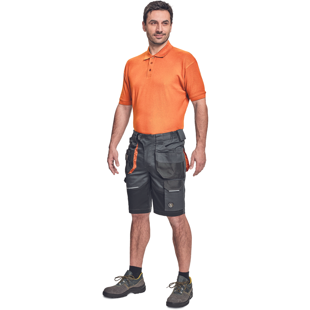 EMERTON PLUS šortky antracit/oranžová 58