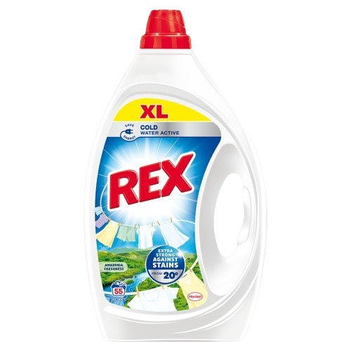 REX prací gel Amazonia Freshness 55PD, 2,475L ( na barevné prádlo)