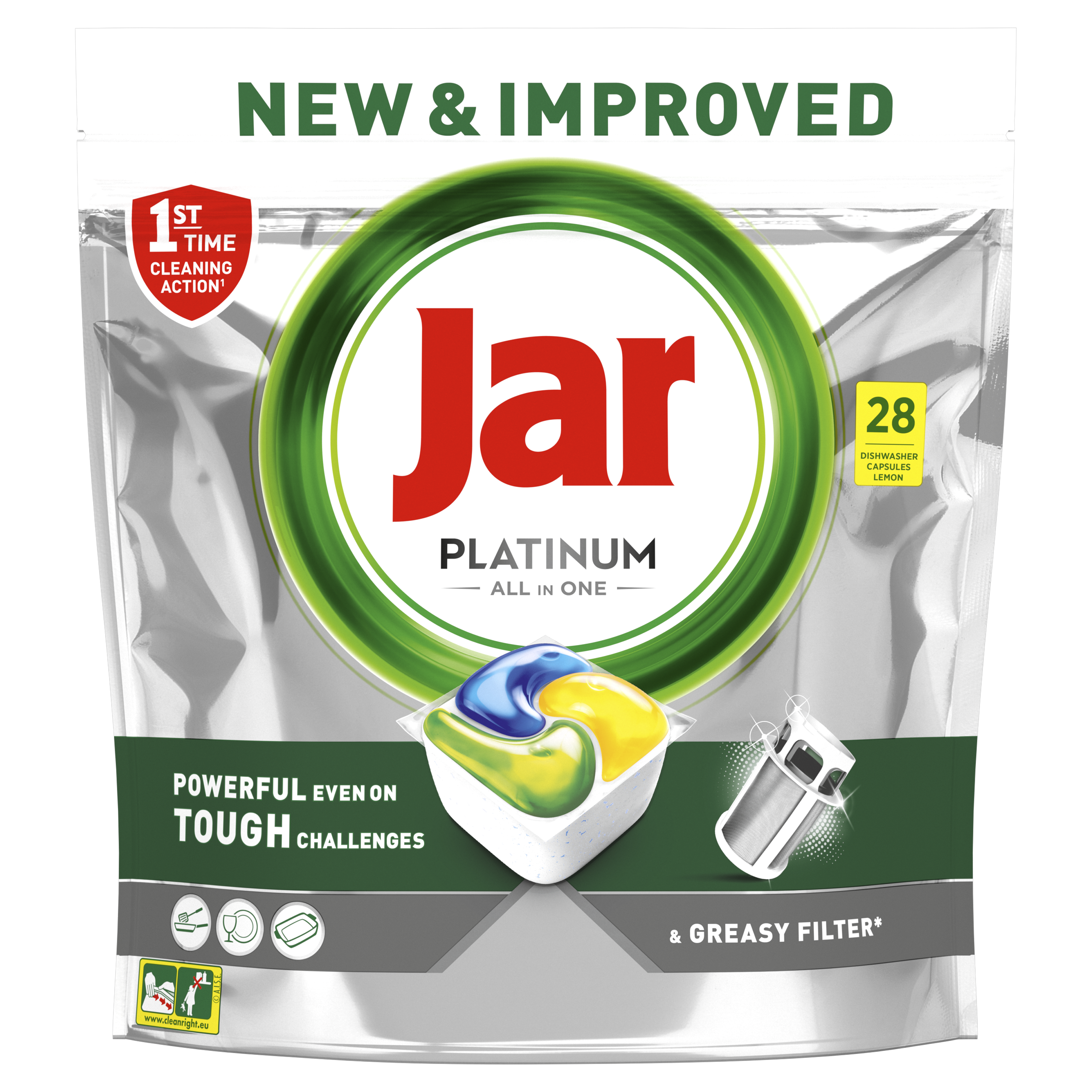 Jar Platinum Plus Lemon (5x28ks/balení) kapsle do myčky