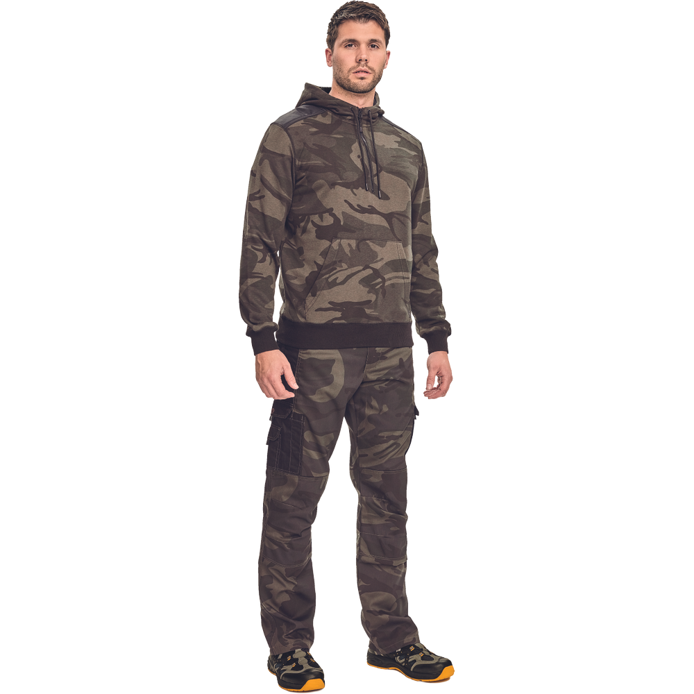 CRAMBE mikina s kapucí camouflage 3XL