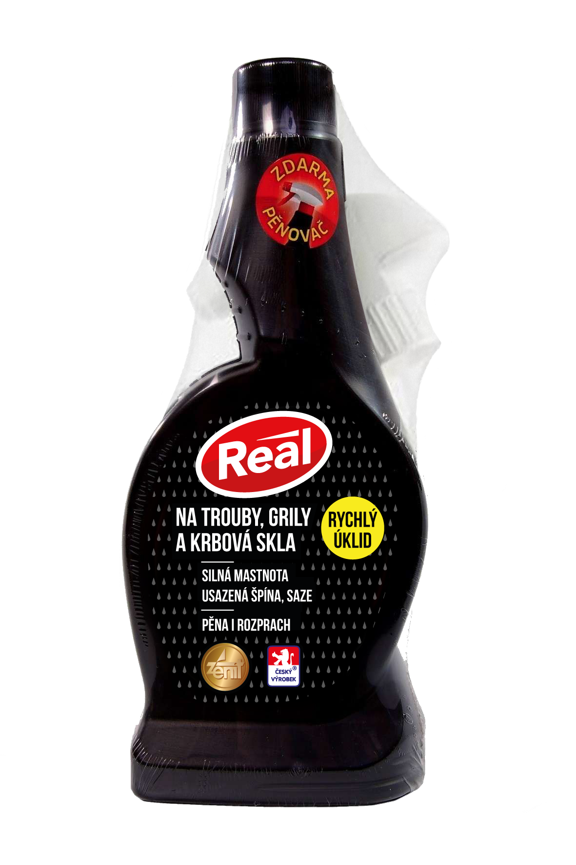 Real čistič trub, grilů a na krbová skla 550g