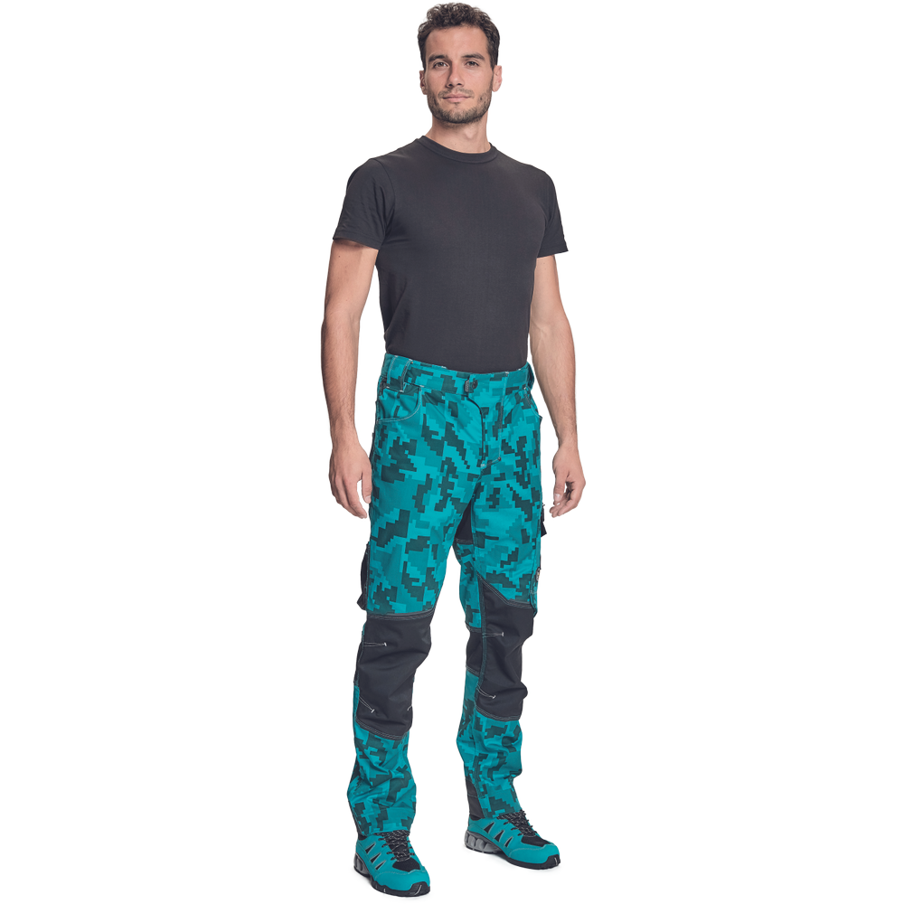 NEURUM CAMOUFLAGE kalhoty Velikost: 58, Barva: Petrolejová