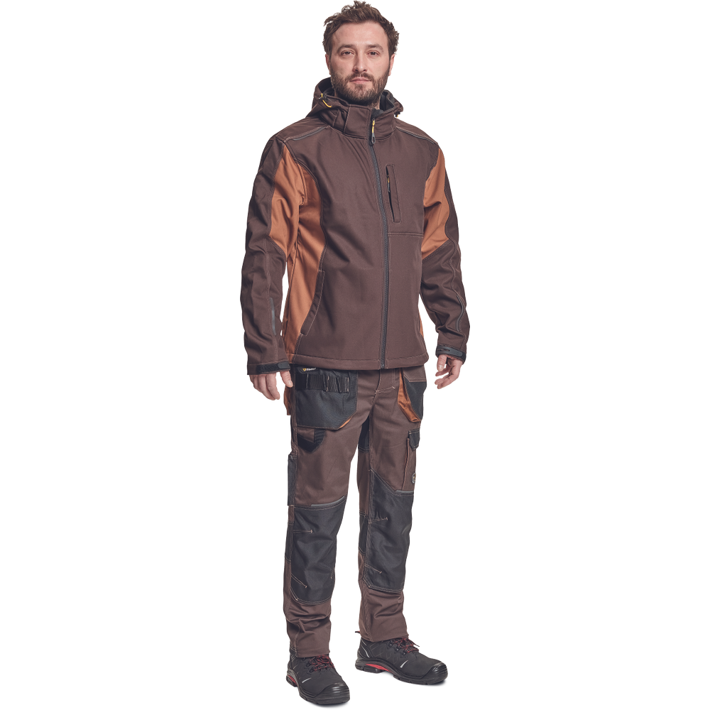 DAYBORO softshell bunda tm.hnědá XXL