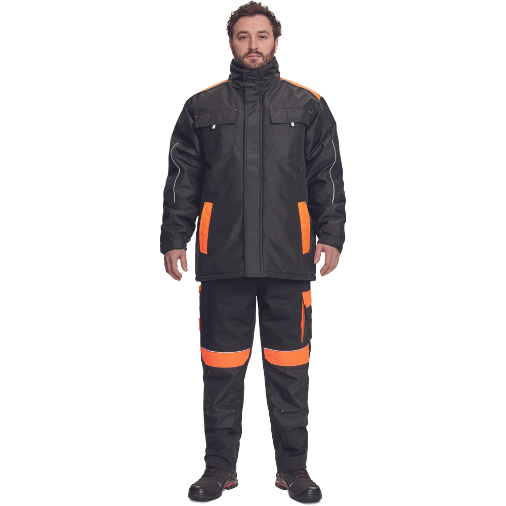MAX VIVO parka černá/oranžová L