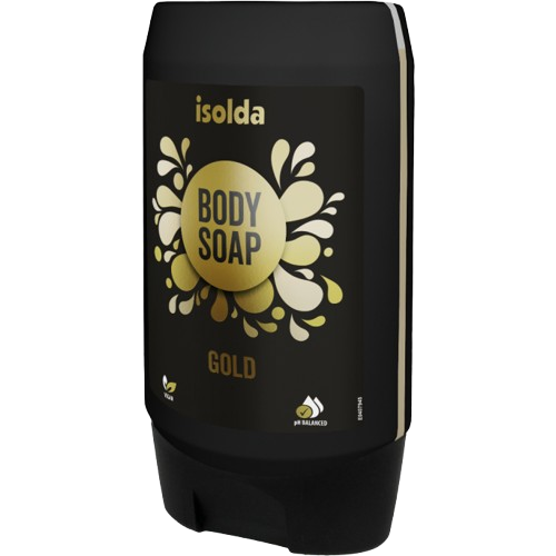 ISOLDA Gold body soap 350 ml, CLICK&GO!