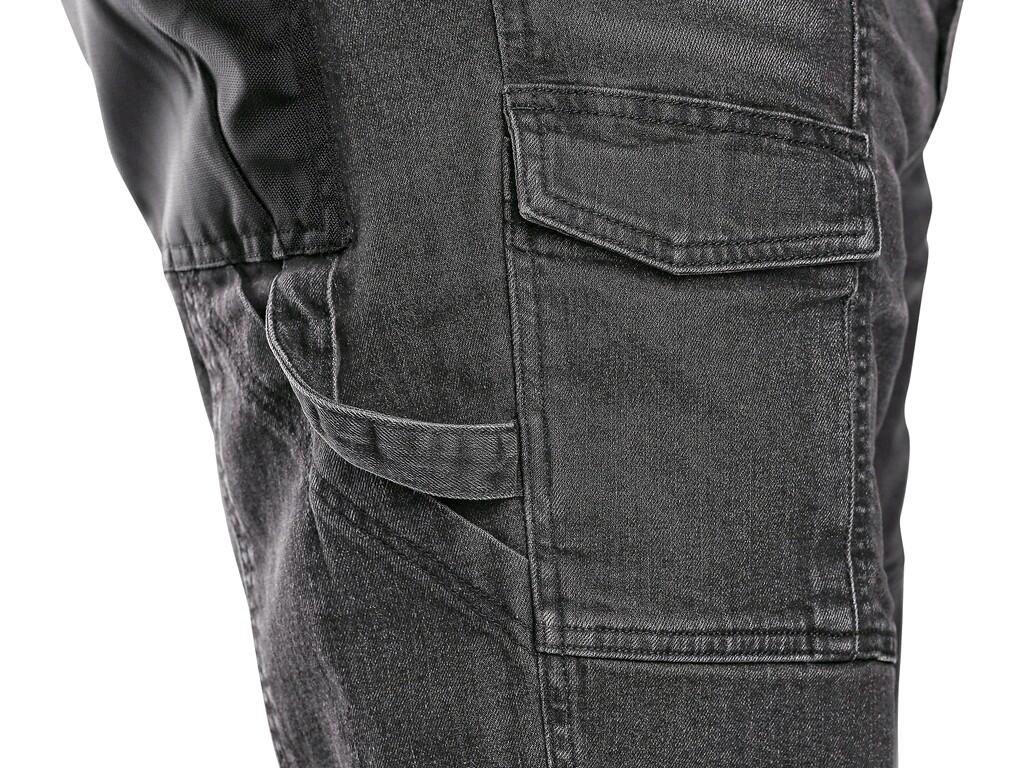 Kraťasy jeans CXS MURET, pánské, šedo-černá, vel. 62