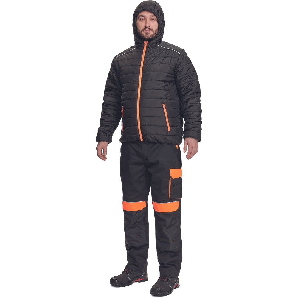 MAX VIVO LIGHT bunda černá/oranžová S