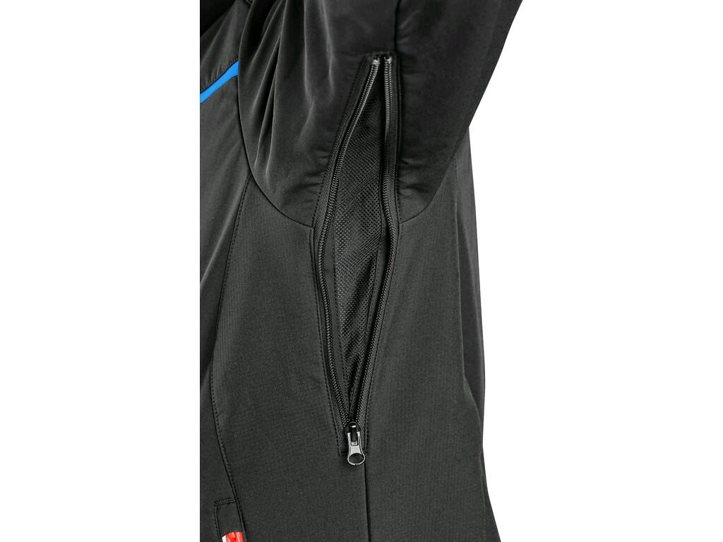 Bunda CXS NORFOLK, pánská, černá s HV modro/červenými doplňky, vel. 2XL