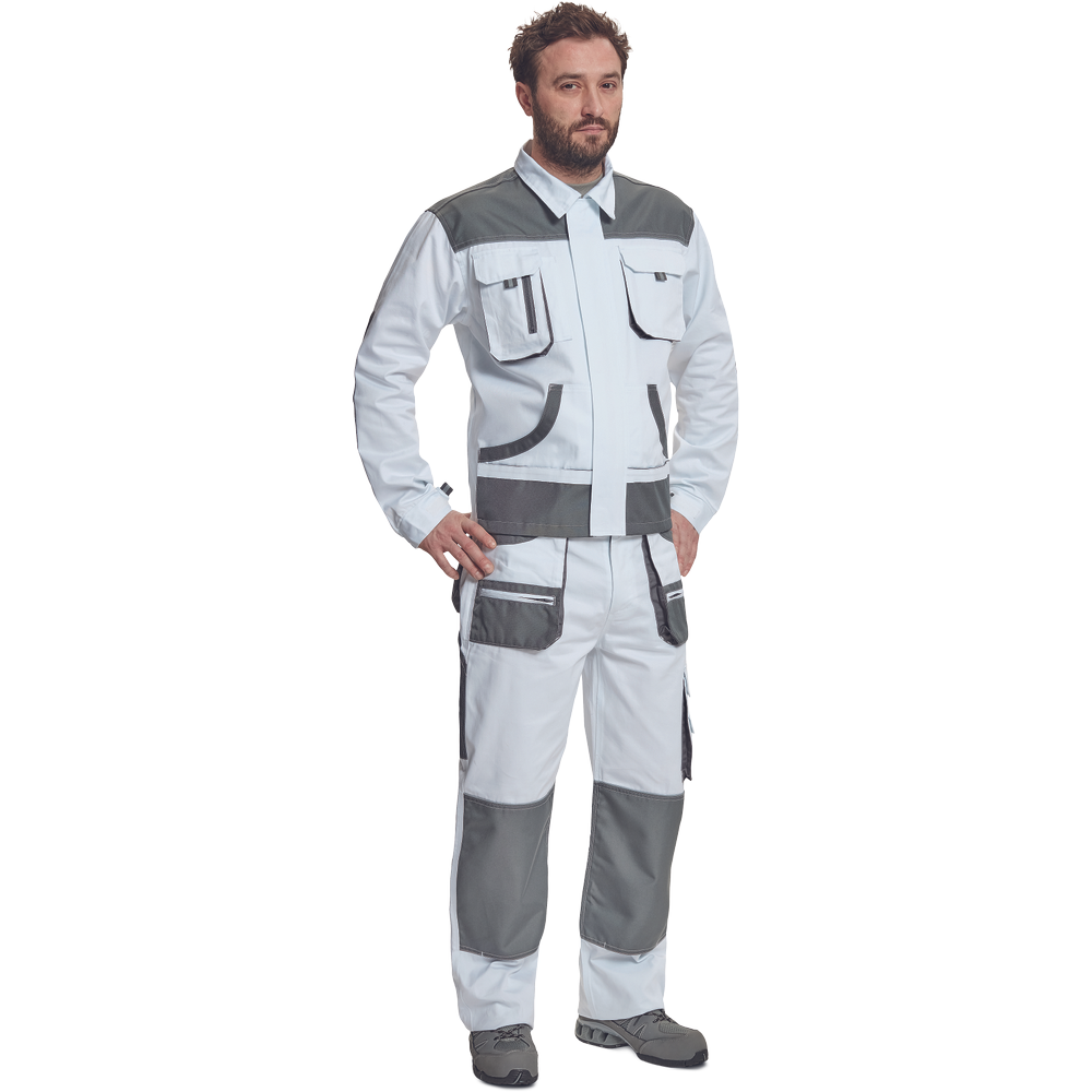 FF CARL BE-01-002 bunda bílá/šedá 64
