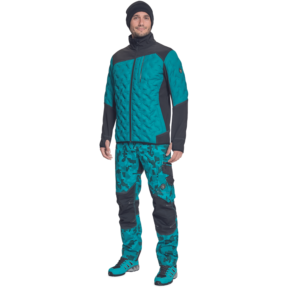 NEURUM SOFTSHELL bunda petrolejová XL
