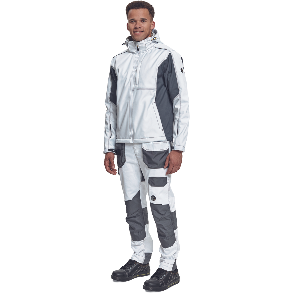 DAYBORO softshell bunda bílá 4XL