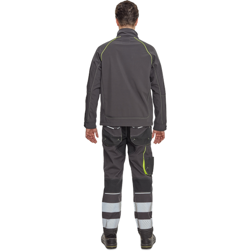 SHELDON softshell bunda antrac/žlutá 3XL
