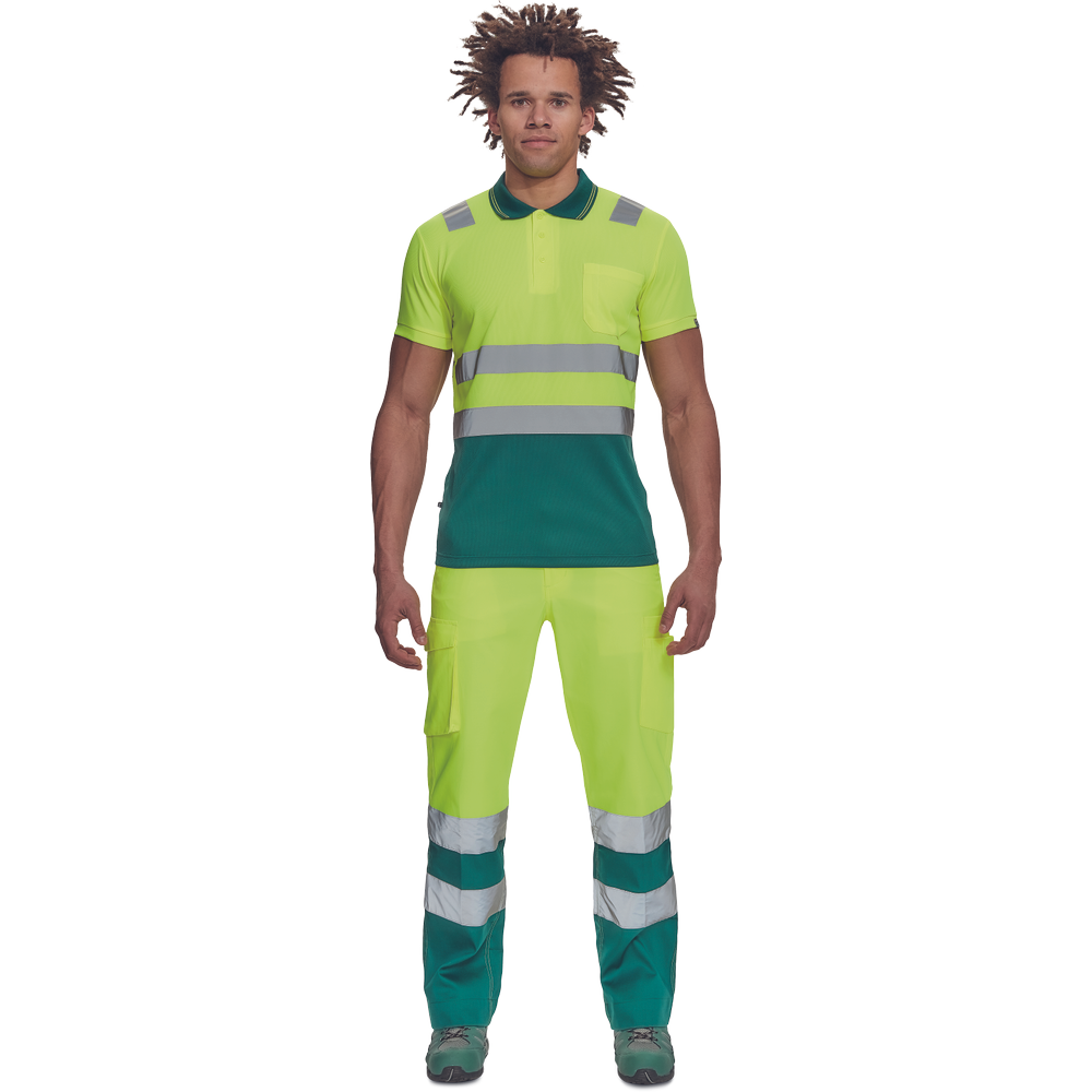 CADIZ HV polokošile žlutá/zelená XXL
