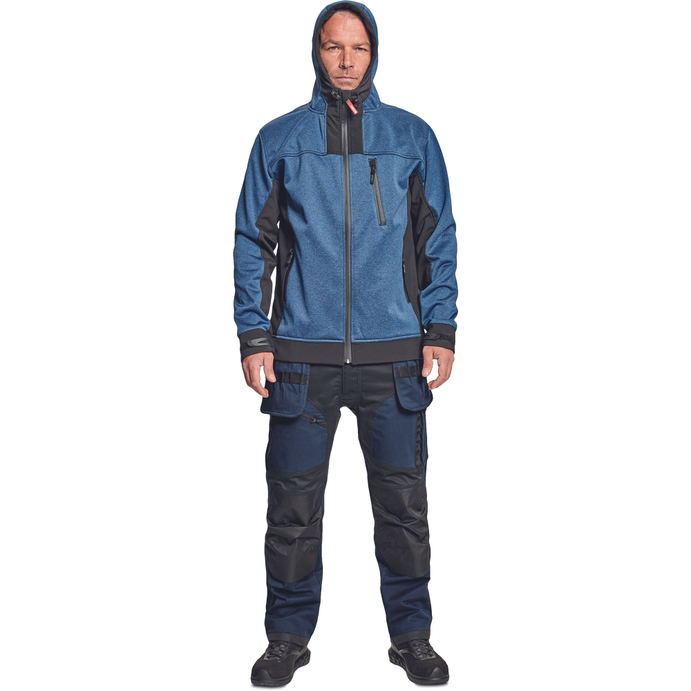 HUYER SOFTSHELL bunda royal modrá XXL