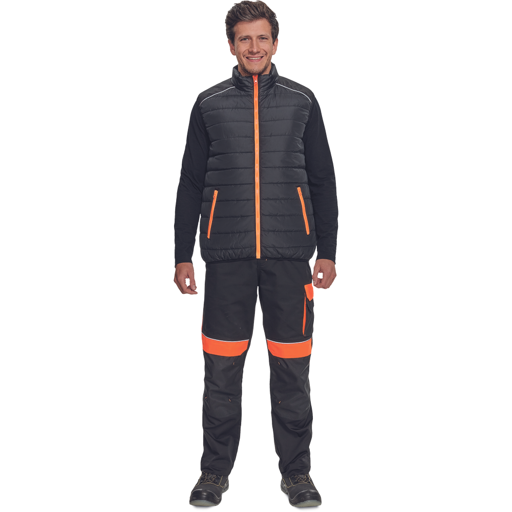 MAX VIVO LIGHT vesta černá/oranžová XL