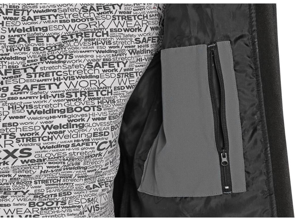 Bunda CXS STRETCH, pánská, softshell, šedá, vel. 3XL