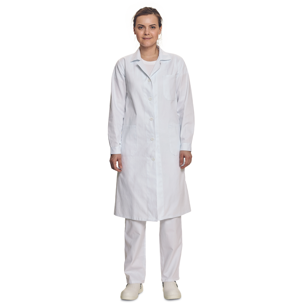 VERIS plášť dl. rukáv dámský bílý 42