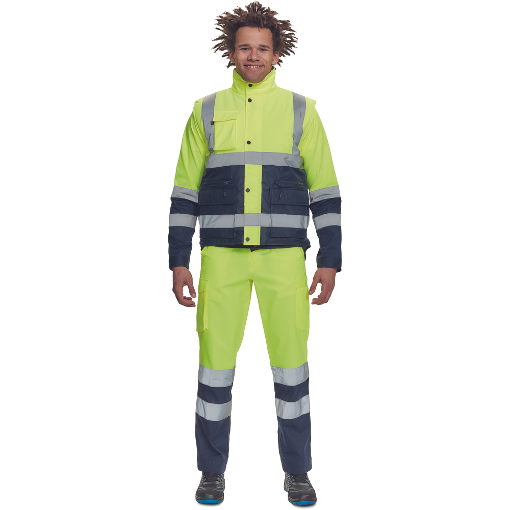 HELLIN HV vesta žlutá/navy XXL