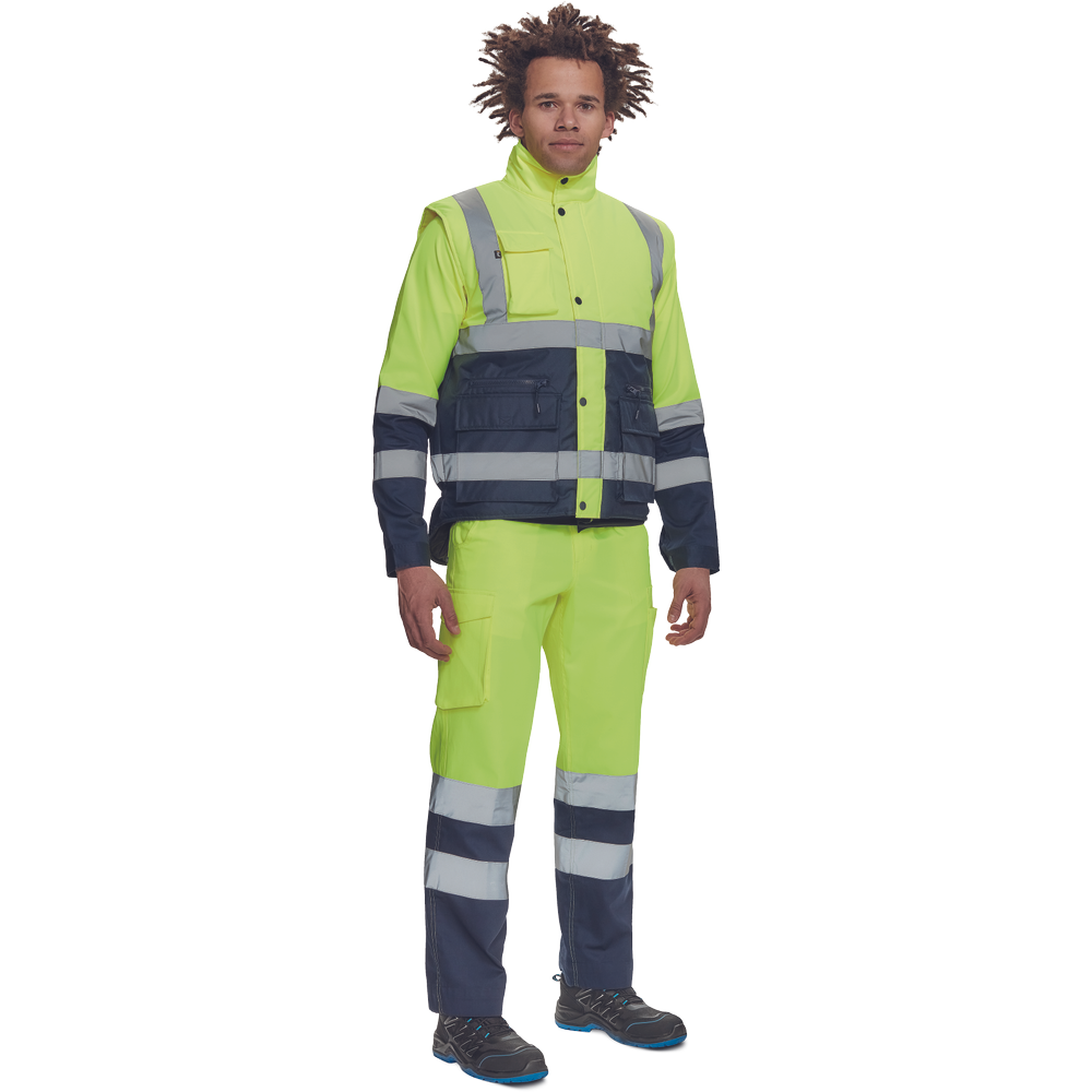 HELLIN HV vesta žlutá/navy M