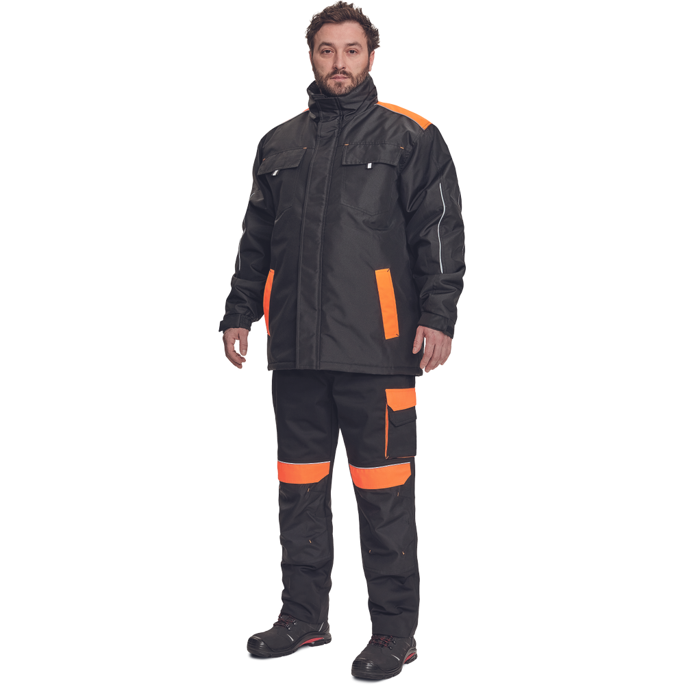 MAX VIVO parka černá/oranžová XXL