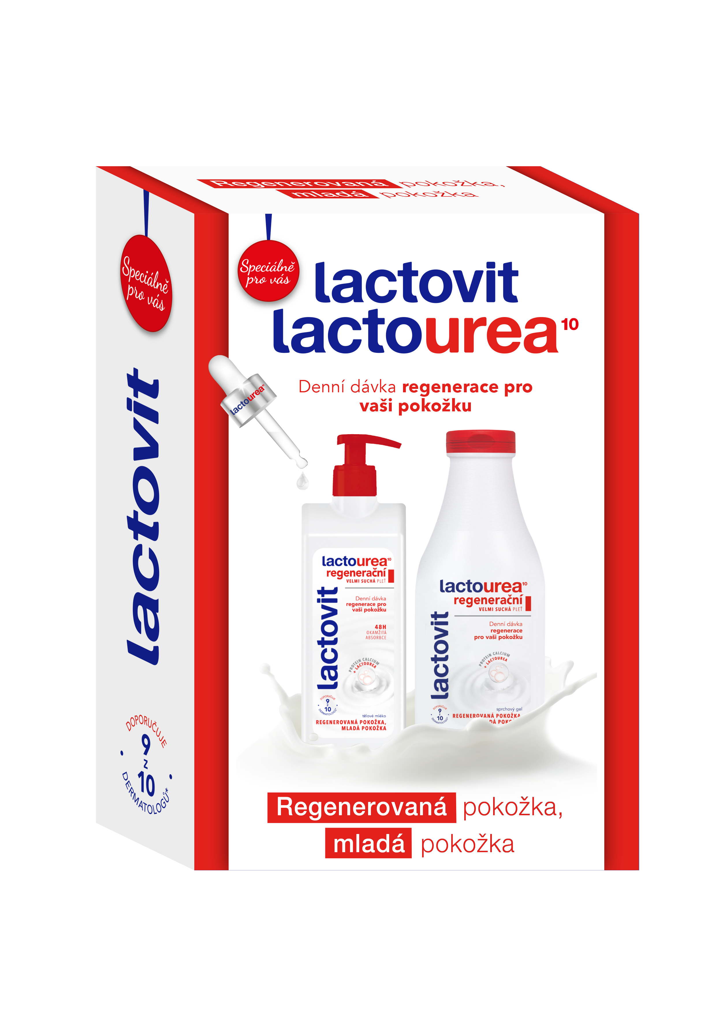 LACTOVIT balíček UREA Tělové mléko 400ml + Sprchový gel 500ml