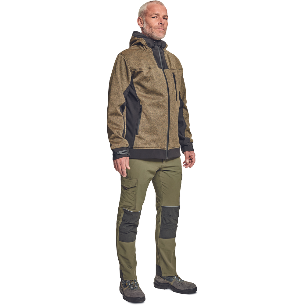 HUYER SOFTSHELL bunda béžová XL