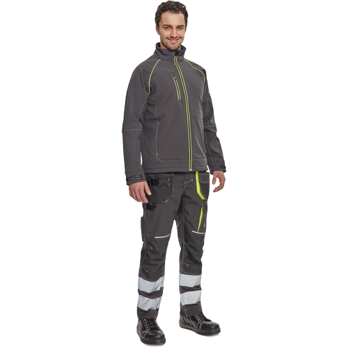 SHELDON softshell bunda antrac/žlutá M